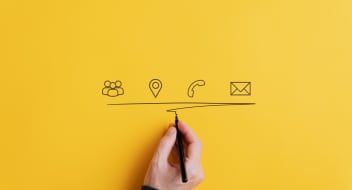 the drawing of customer service icons