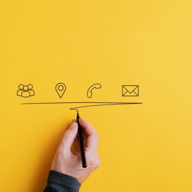 the drawing of customer service icons