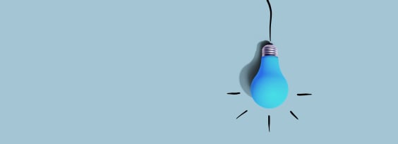 a light bulb on a blue background