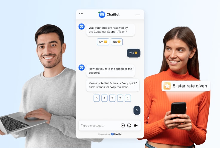 Chatbot collecting feedback from customers