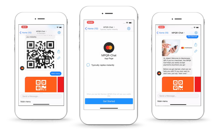 the Mastercard app on the phone