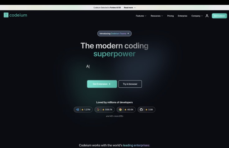 Codeium as ChatGPT alternative for code completion and generation