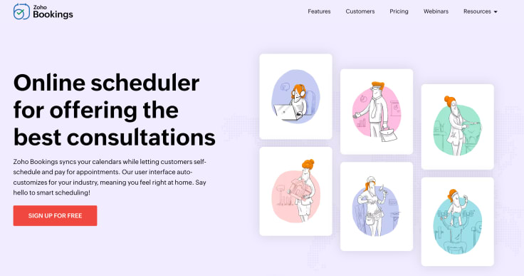 Zoho Bookings website