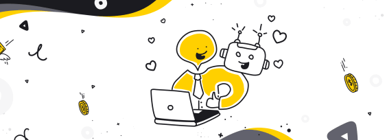 a chatbot and helping a human