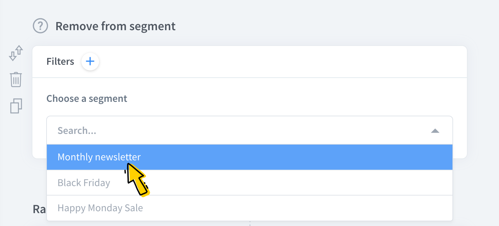 Select a segment