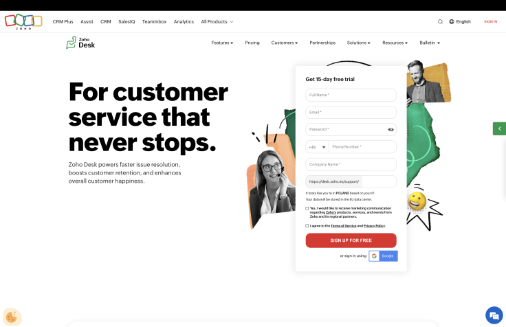 ZohoDesk as an alternative to Freshworks