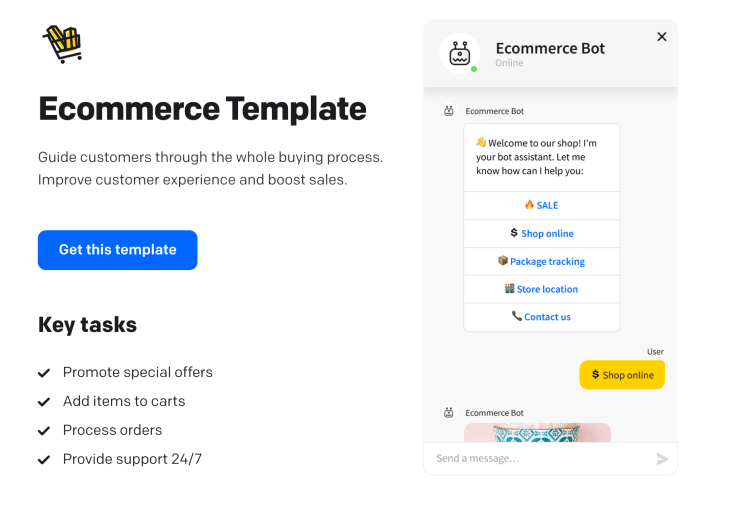 ChatBot Ecommerce Template