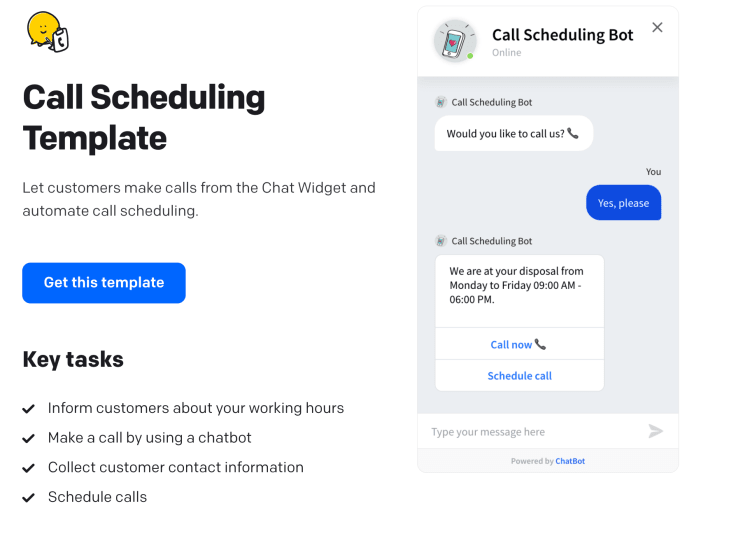 Call Scheduling Template