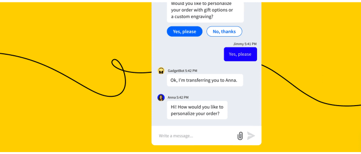 ChatBot and LiveChat integration widget.